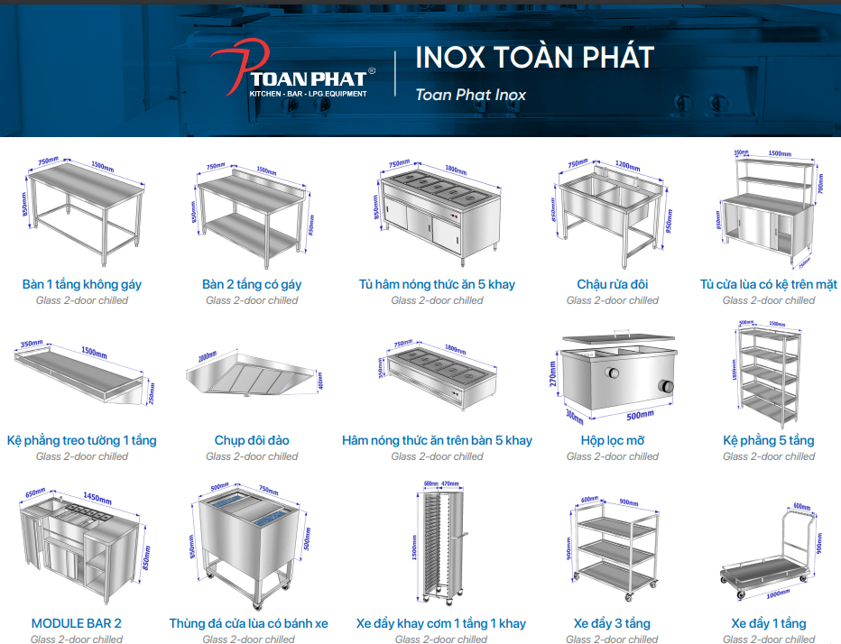 Các thiết bị inox của Toàn Phát